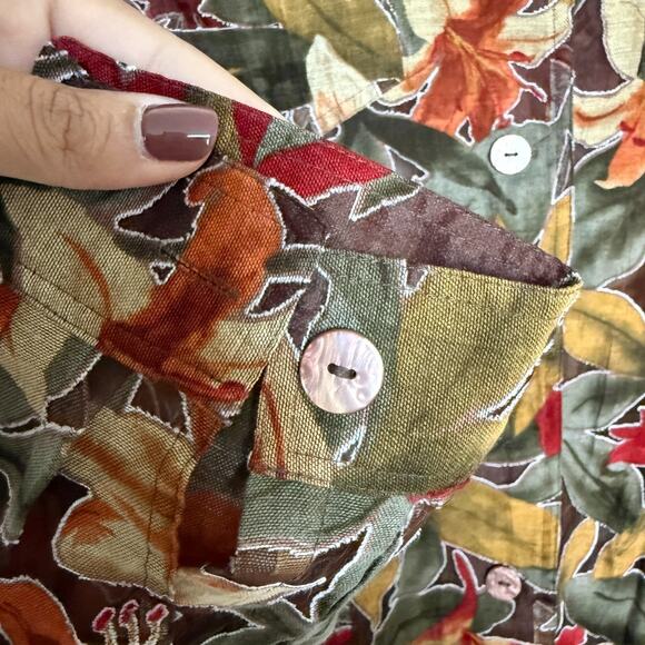 VTG Alfred Dunner Womens Top Size 14 Fall Leaves Thanksgiving Grannycore Prairie - Picture 5 of 6